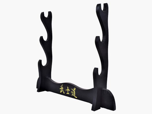 Soporte para espadas negro mate para 3 espadas