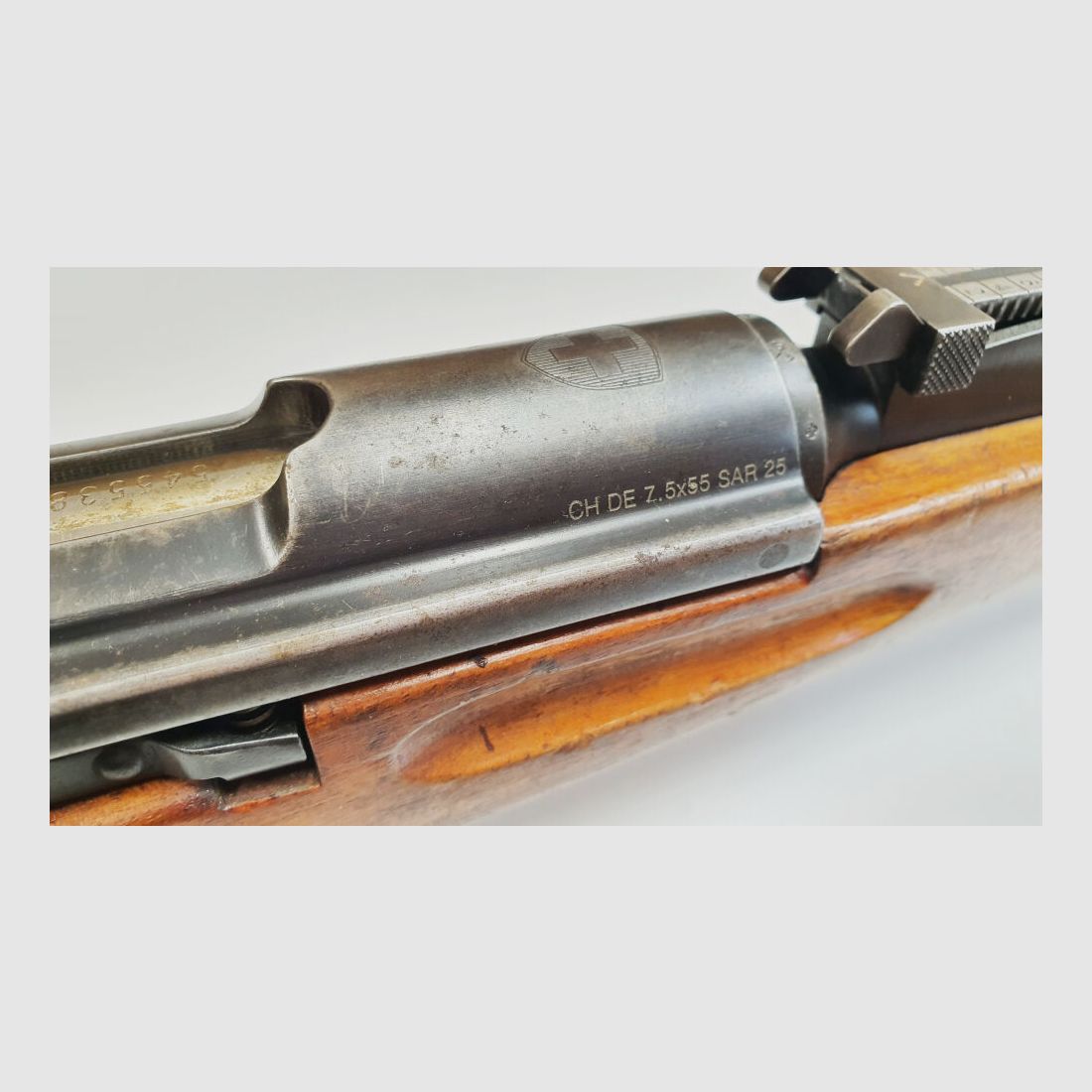 Waffenfabrik Bern Schweizer K31 Kaliber 7,5x55swiss komplett nummerngleich + Hämmerli