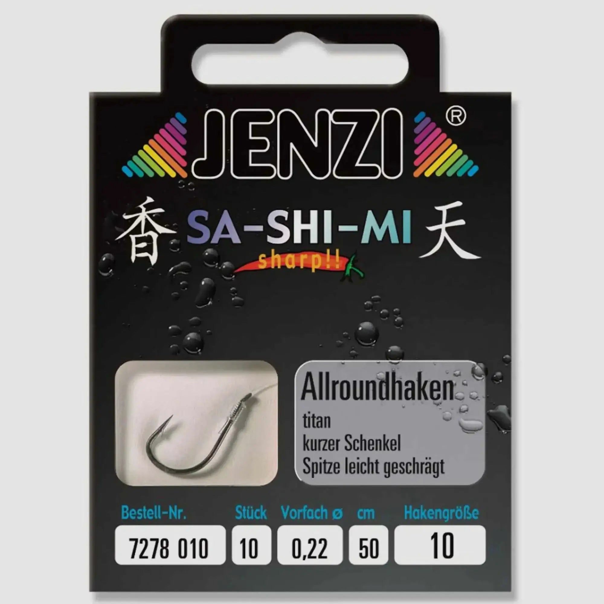 Jenzi Jenzi Angelhaken Allround Sa-Shi-Mi 10 Stück - Gr. 2