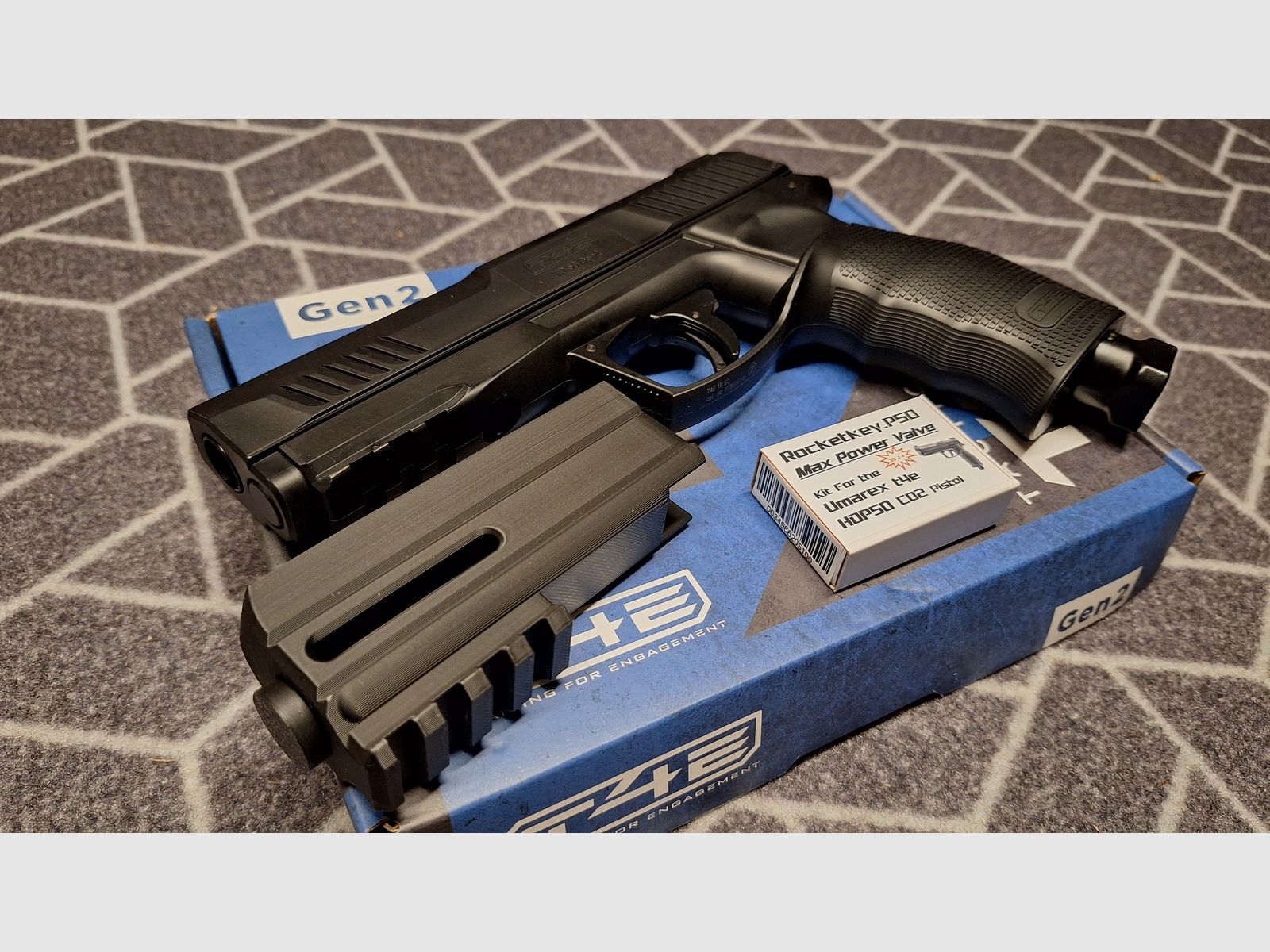 T4E HDP50/TP 50 Gen2 RAM Co2-Pistole cal .50 + Zubehör-Neu!