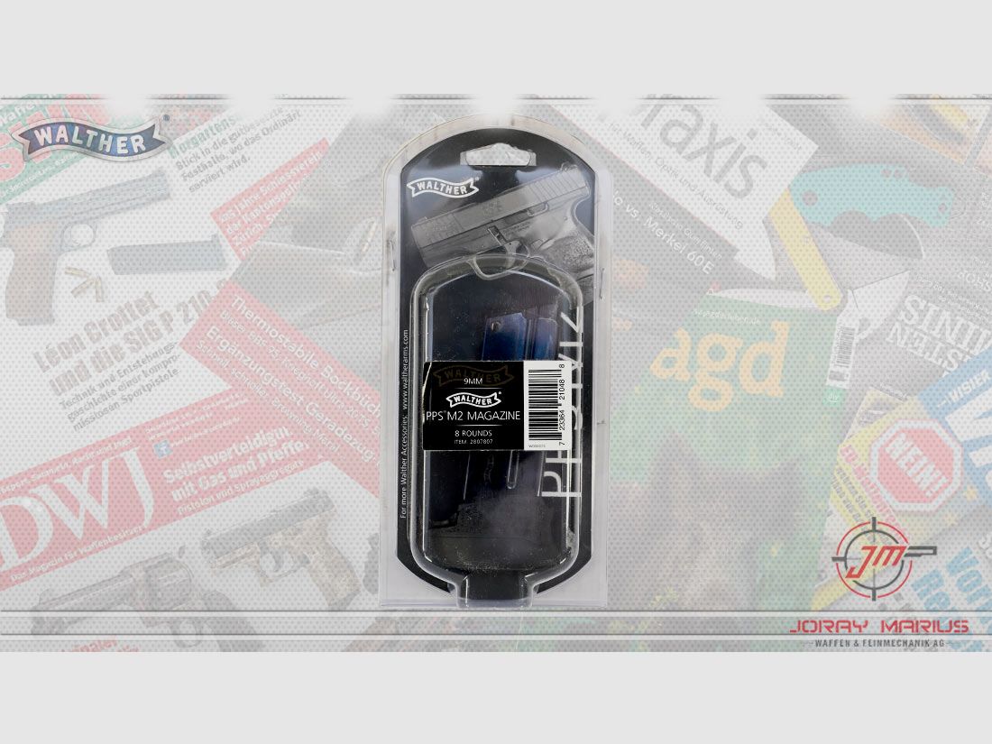 Chargeur Walther PPS M2 9mm Para, 8 coups