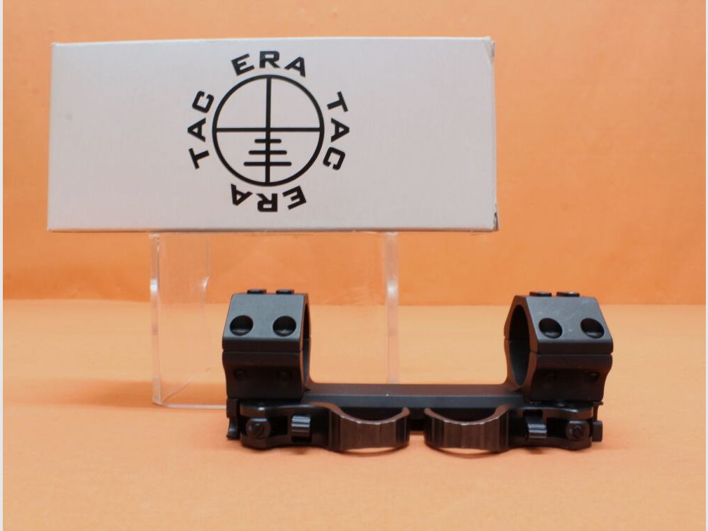 Recknagel Era-Tac QD Blockmontage 30mm (T1013-0010) mit Hebel, Alu schwarz, BH=10mm für Picatinnyprofil