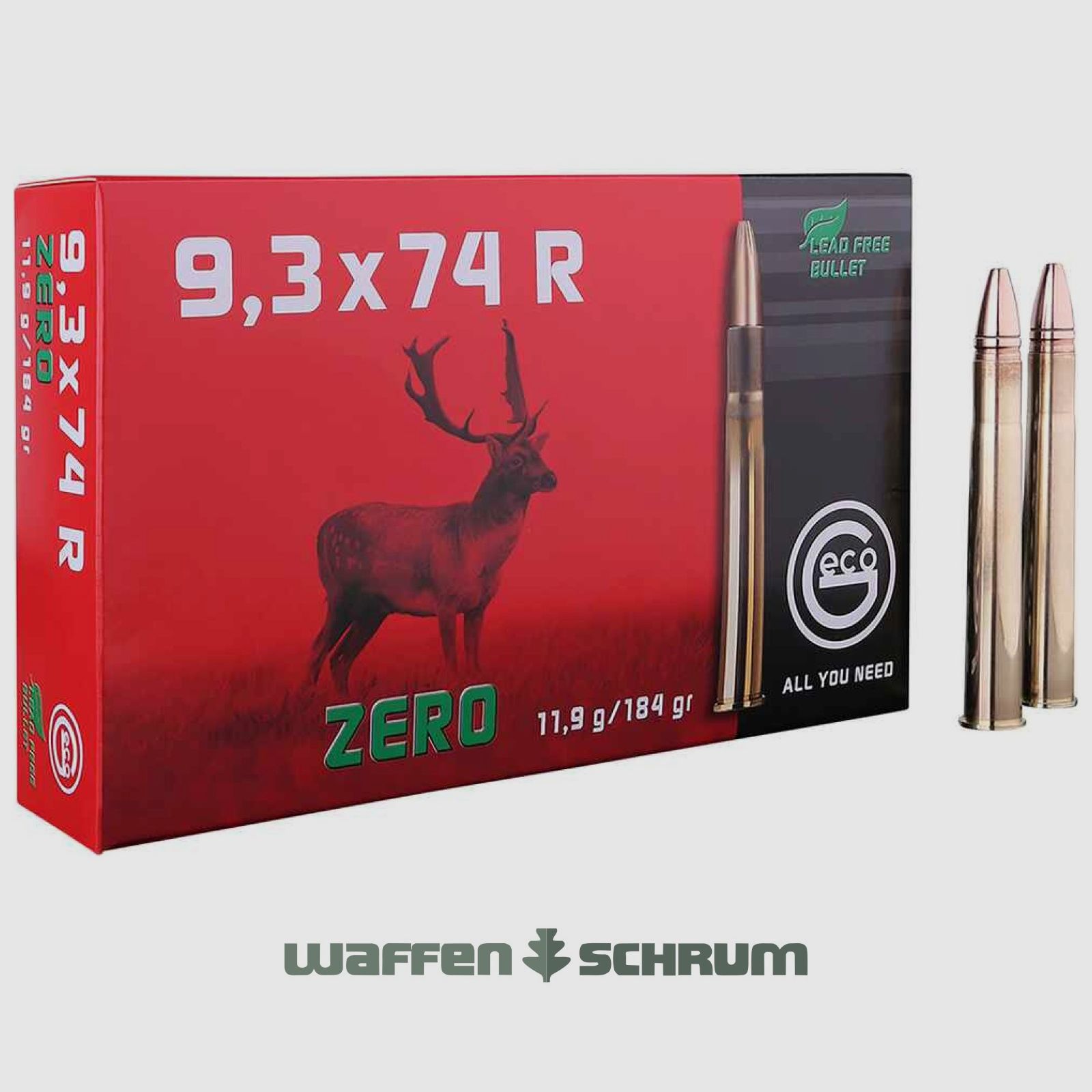 Geco Zero 11,9g - 184gr 9,3x74R