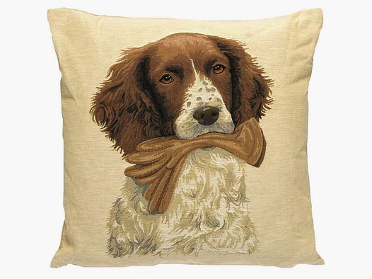 Lovergreen Kissen Motiv Kissen Hunde mit Handschuh im Maul