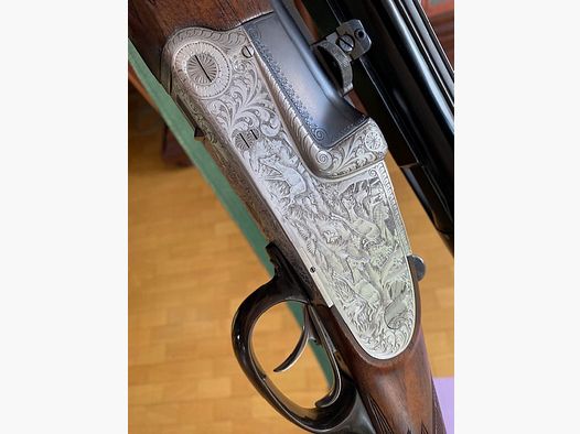 Krieghoff Ulm Model Ulm zijslot Holland & Holland boksbuks met verwisselbare loop 6,5x57R 20/76 Magnum 16/70 16/70 in koffer Top staat BBF BDF