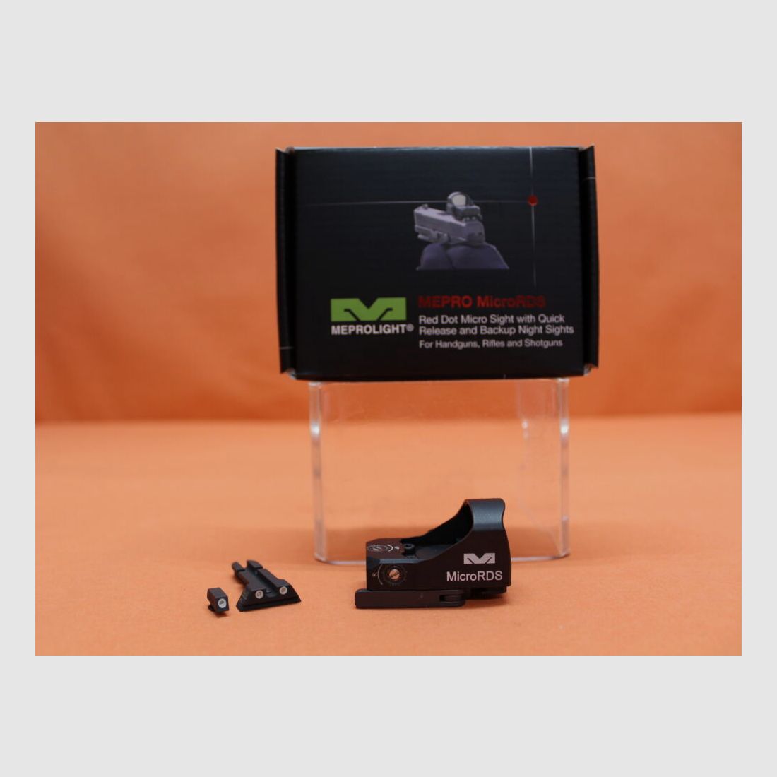 MEPROLIGHT MEPROLIGHT Leuchtpunktvisier MEPRO MicroRDS 3MOA Dot incl. Visierung/ QD Montage für Glock bis Gen4