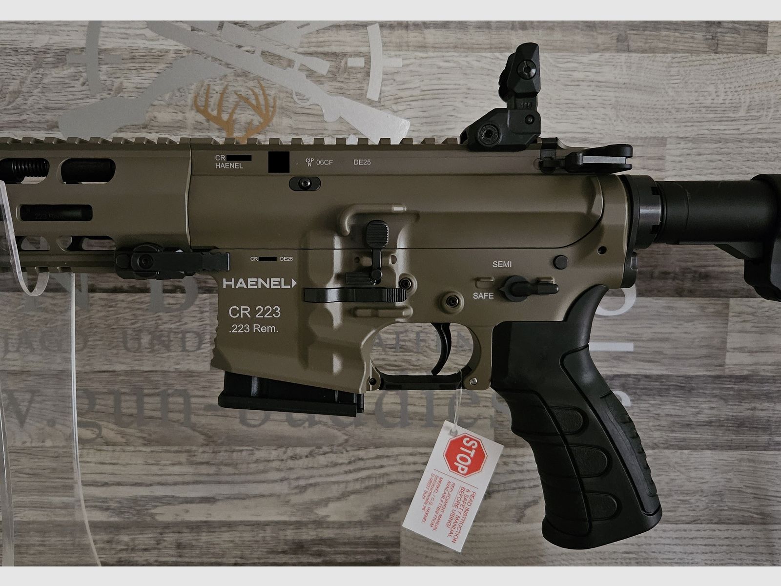 HAENEL CR223 oliv - 16,65" 42cm Lauf - Matchabzug - langer M-LOK Handschutz - Neuware vom Fachhandel -