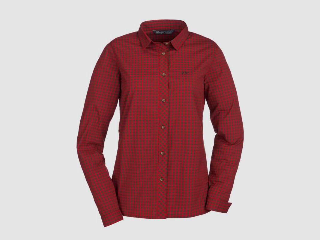 Blaser Damen Bluse Stretch Sergia Braun/Rot Kariert