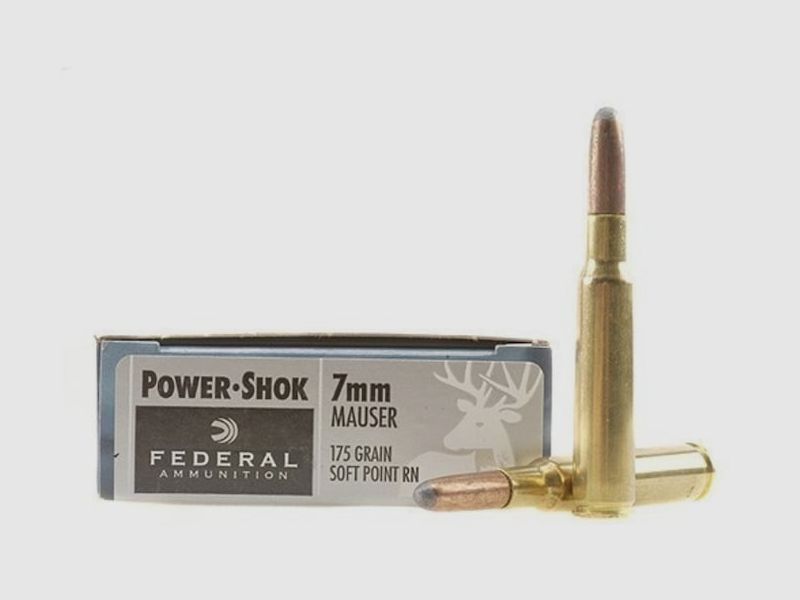 Federal Power-Shok 7mm Mauser 175GR JSP RN 20 cartridges