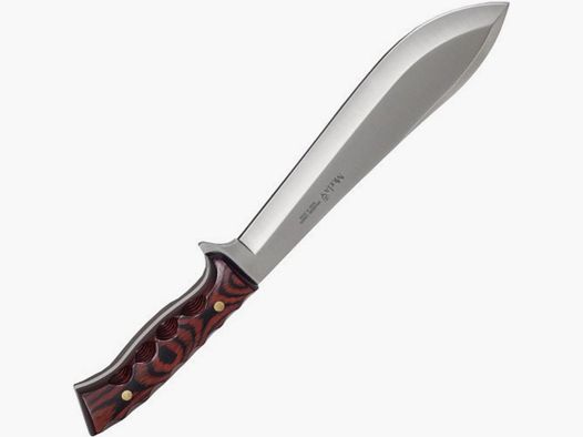Machete blade with fully continuous flat angle blade