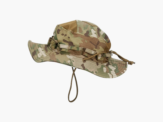 Taktischer Boonie Hut Herren Damen, Buschhut aus Ripstop-Gewebe mit ca. 7 cm Krempe (Multi-Tarn)