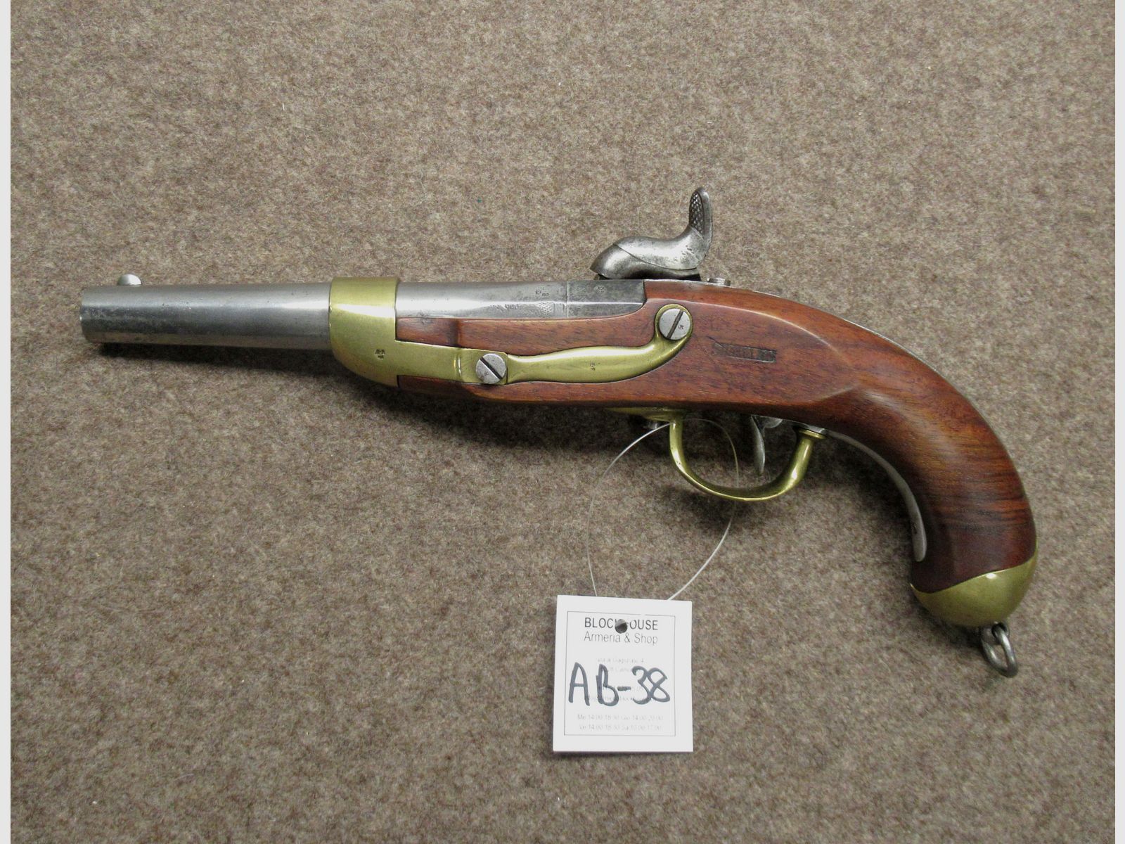 AB-38 Perkussionspistole BEURET FRERES mod. 1842 Kal. 18mm, Bild 2 von 5