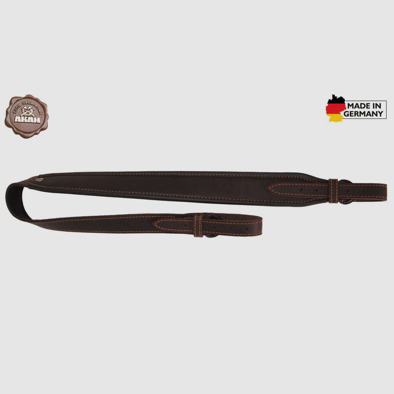 Correa de rifle AKAH de cuero aceitado antideslizante