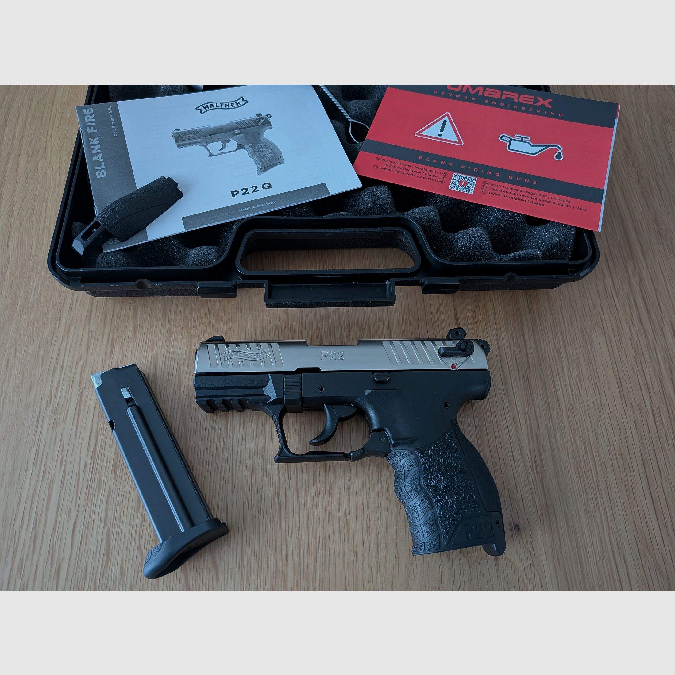 Walther P22Q Nickel 9mm P.A.K. ++ NOWY++P 22 Q Pistolet alarmowy