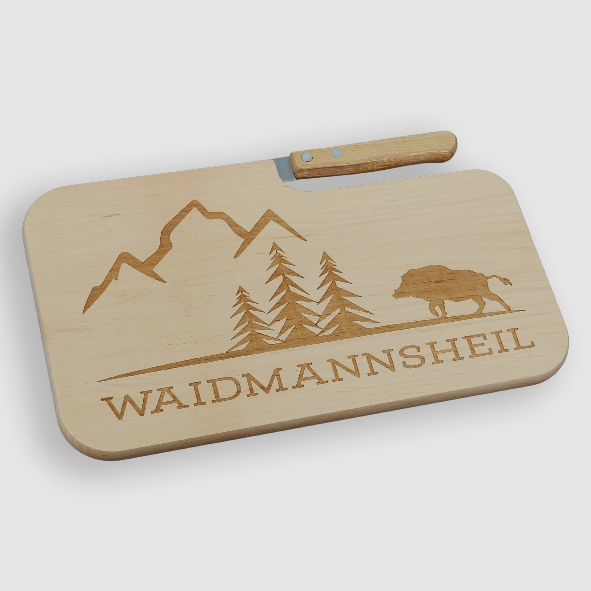 Deska do śniadania z nożem