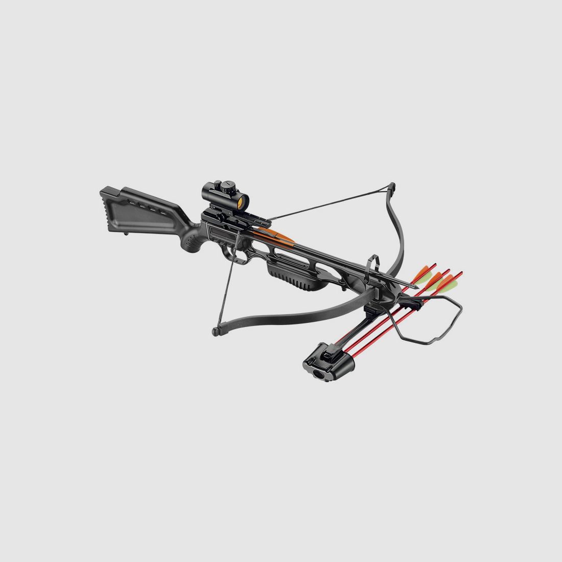 Recurve Armbrust Jaguar I Black schwarz inkl. Red Dot Visier und ZubehĂ¶r 175 lbs (P18)