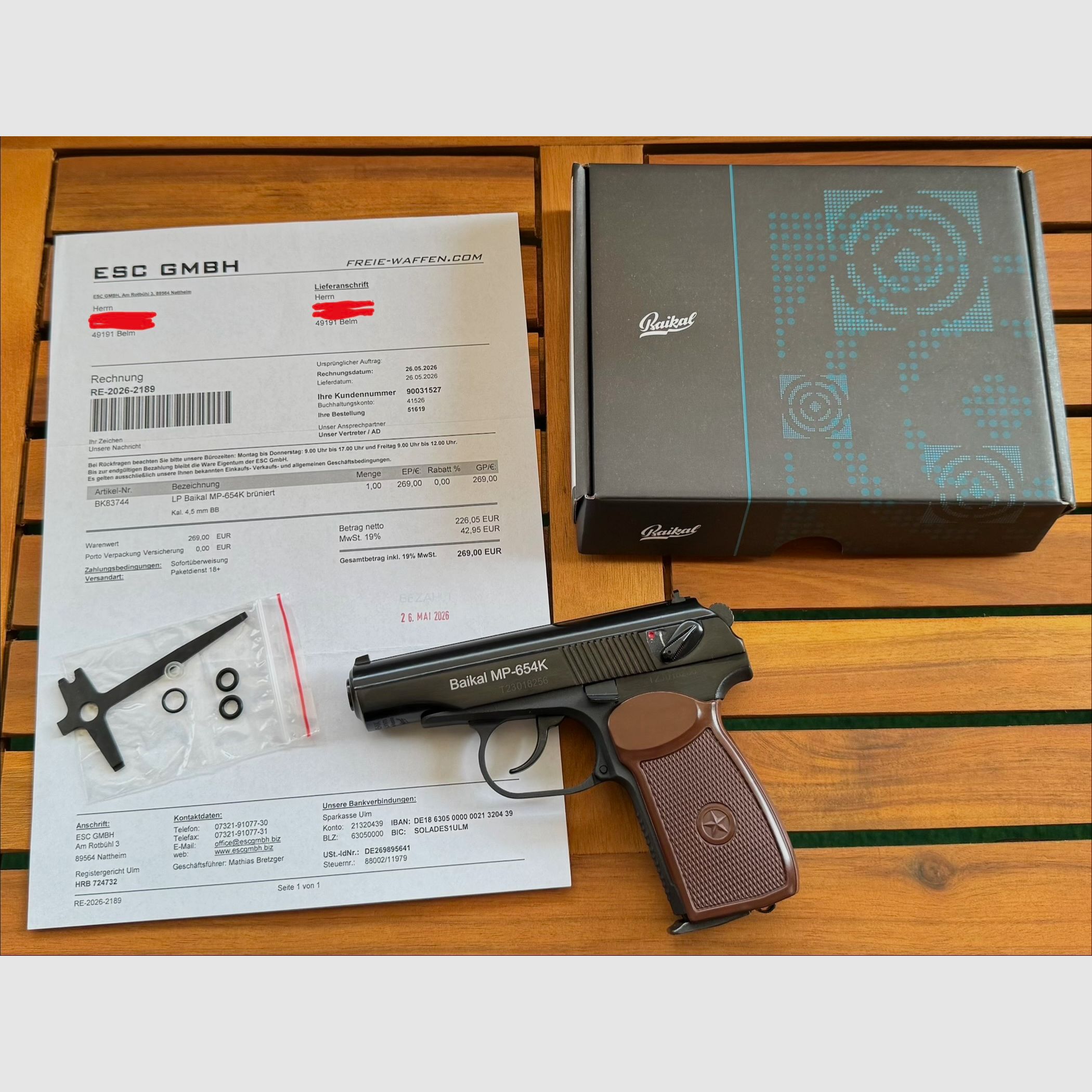 Baikal MP-654K CO₂ pistolet à air 4,5 mm BB – Original Makarov | État de collection