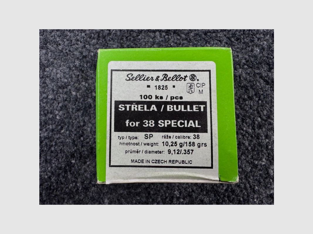 Proiettili Sellier & Bellot 38 special SP 158g (x100), immagine 1 di 2