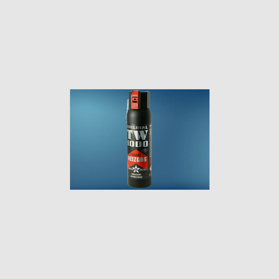 TW1000 Gigant CS 150 ml, Abwehrspray mit Weitstrahlventil, Metallclip