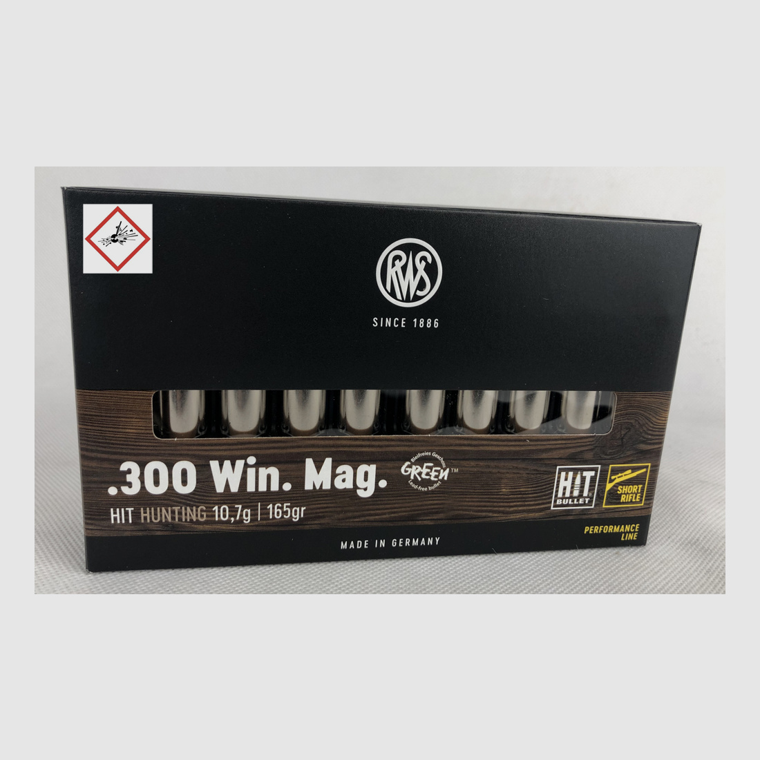 RWS HIT hunting cartridge cal. .300 Win Mag 165grs short rifle