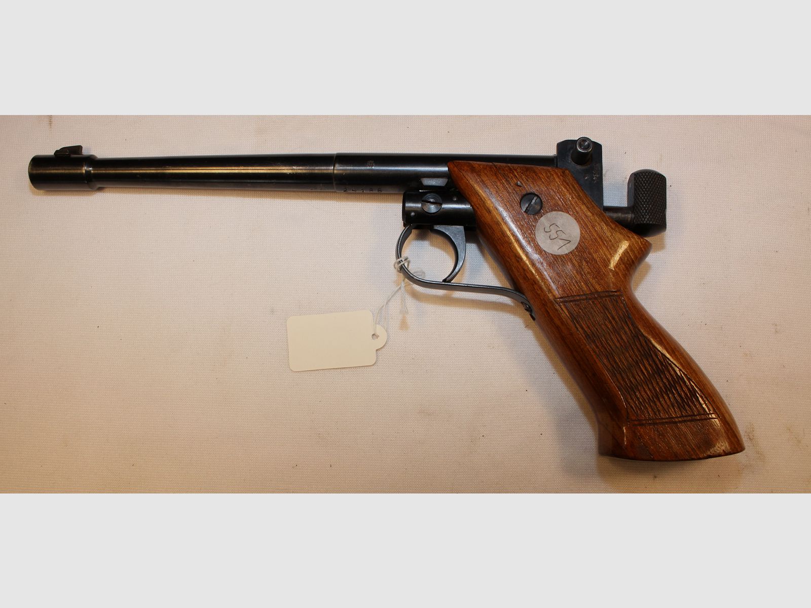 Einzelladerpistole Drulov im Kaliber .22lr.