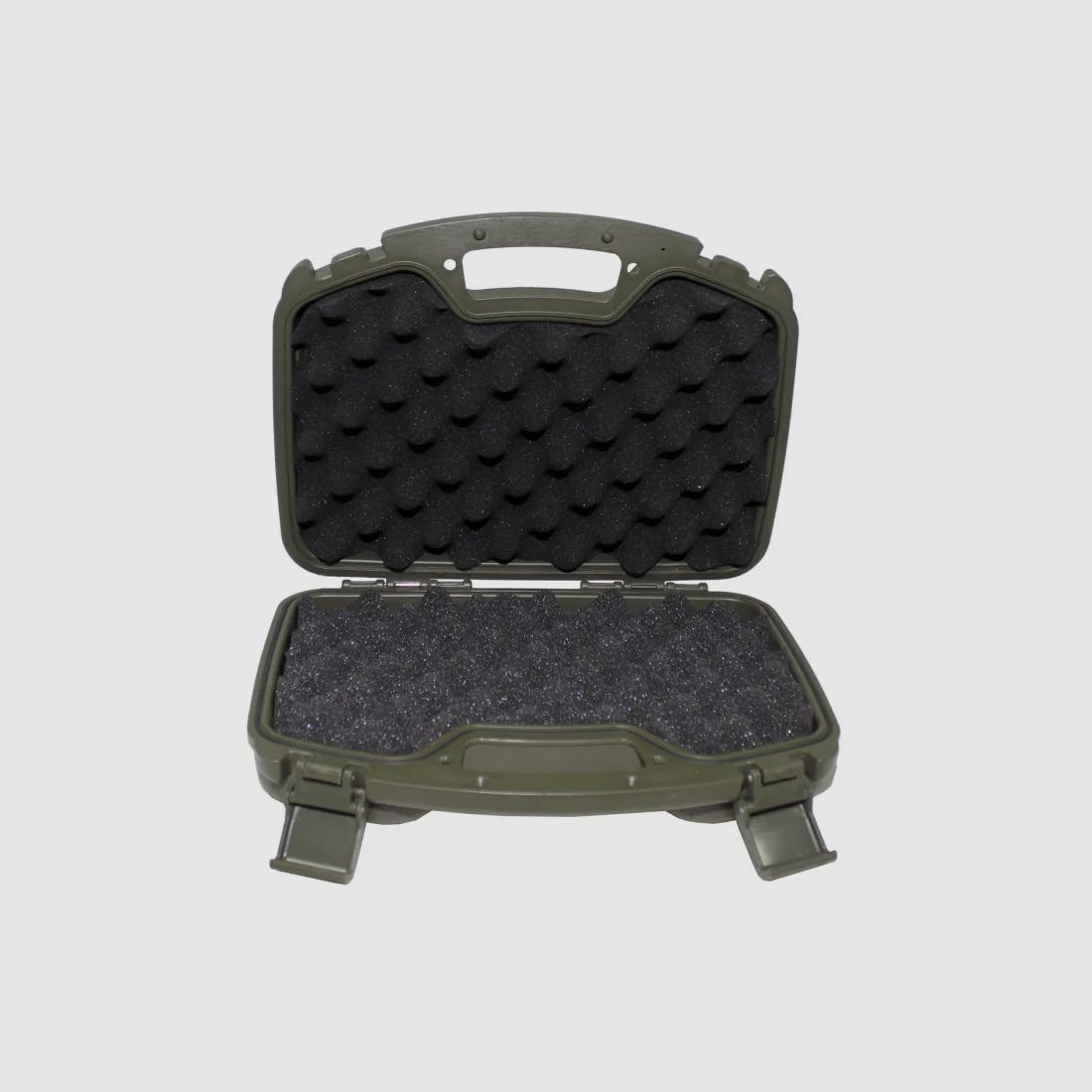 Pistol case, plastic, large, lockable, olive