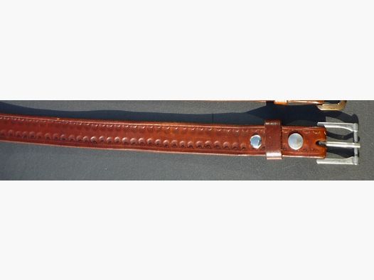 HKDesign Art. Nr.010 Ceinture - 30 mm de large avec motif de bord, longueur totale 111 cm, avec monogramme EK donc = 2ème choix