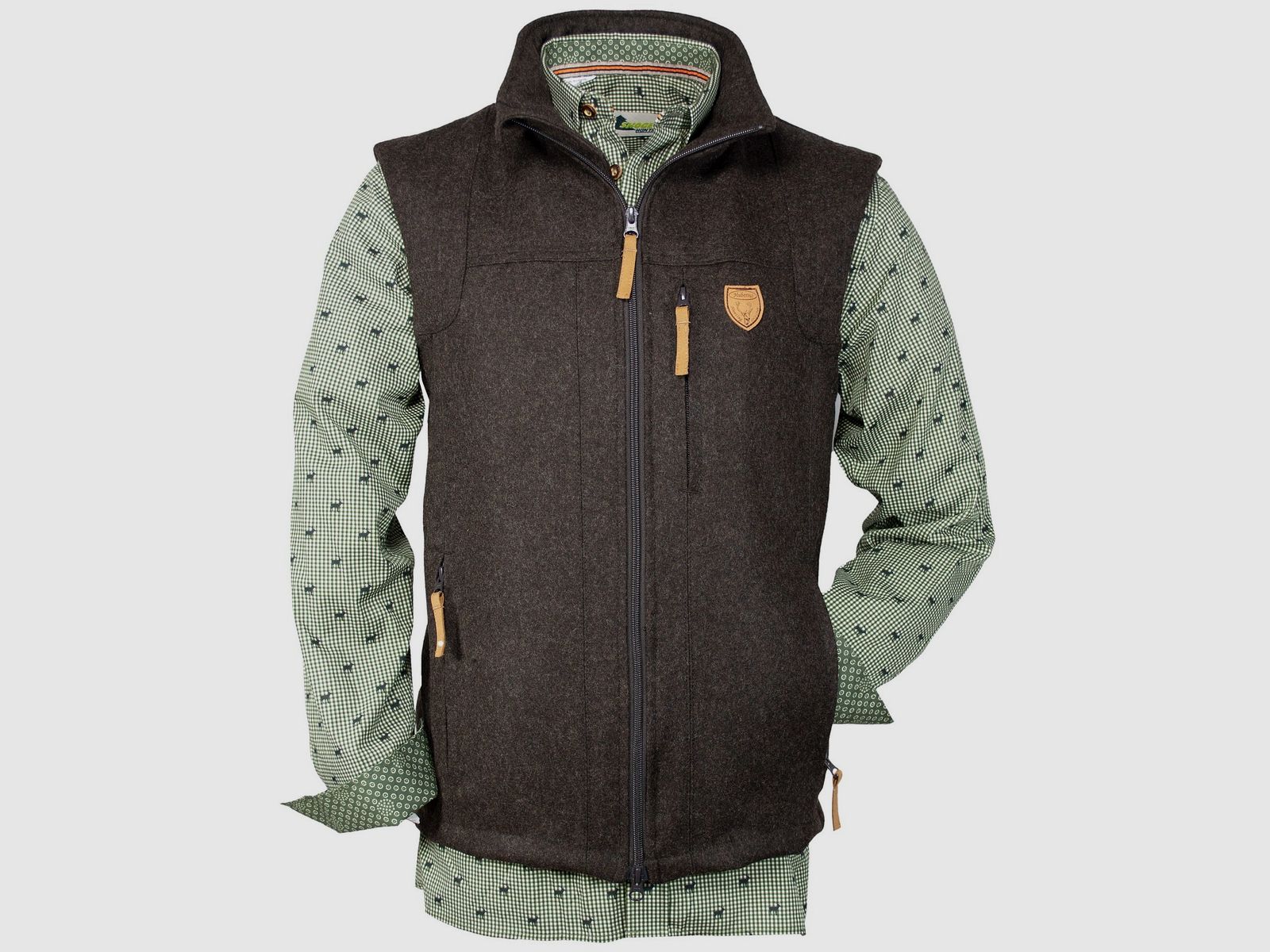 Hubertus-Hunting Lodenweste Passau 10576701/913 dunkelbraun Westen Herren