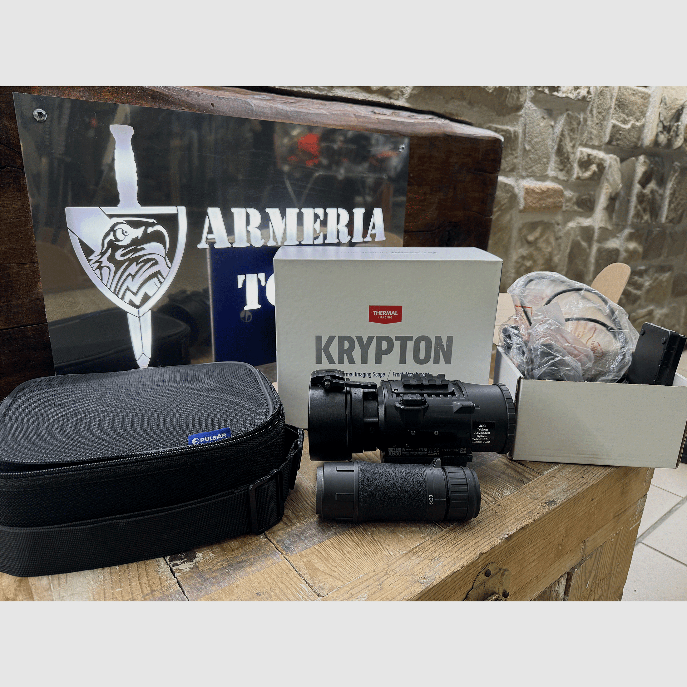 USED – THERMAL SCOPE – PULSAR KRYPTON XG50 BW THERMAL WITH MONOCULAR, image 4 of 4