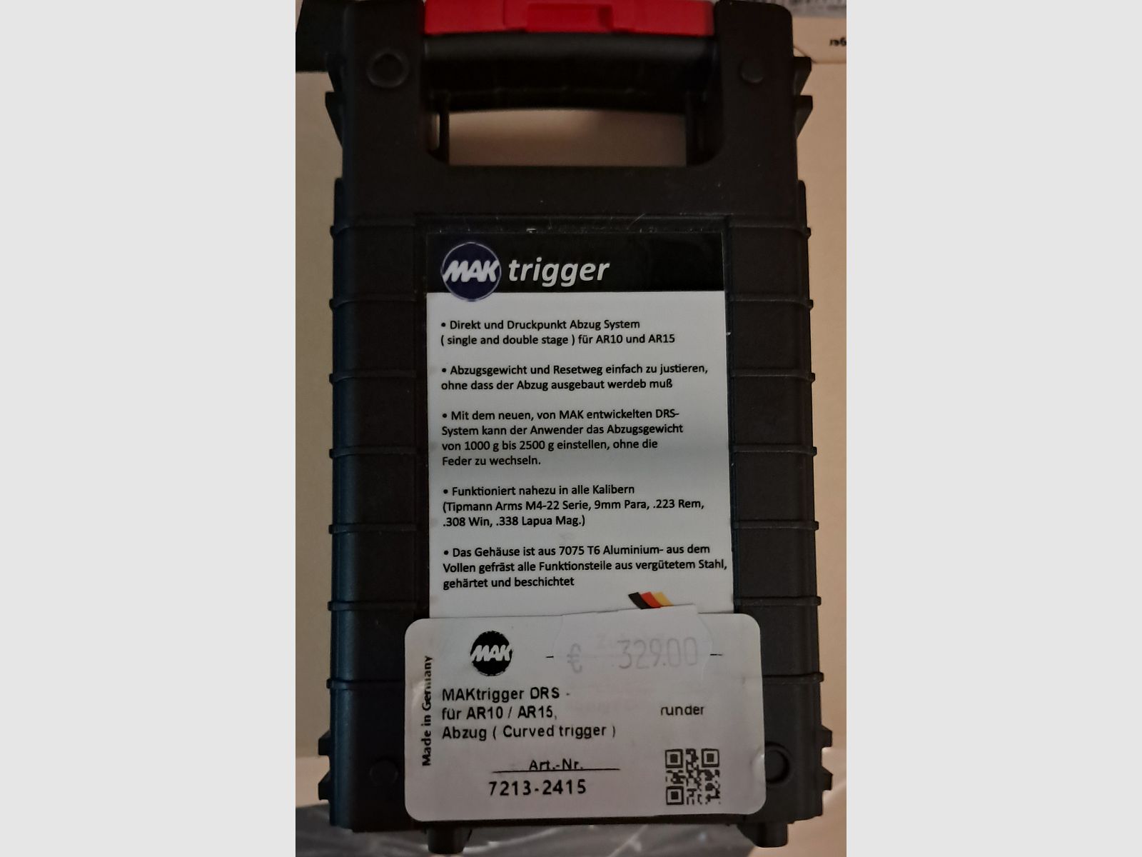 Mak DRS Sportabzug / Trigger NEU 1.000g-2.500g AR-15 AR-10