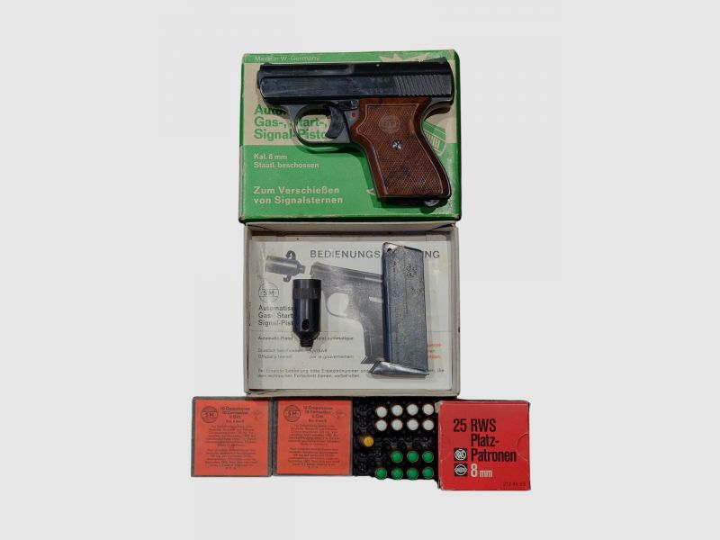 Rhöner Sportwaffen GMBH 8mm SM Mod 15 mit 7er Magazin Schreckschuss Pistole