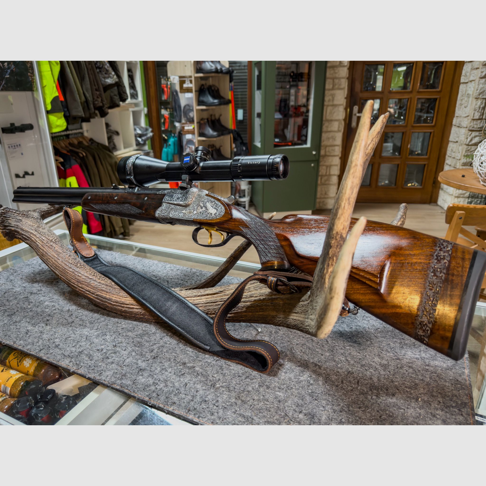 BBF 7X65R / 12/70 with 5.6×52 R insert barrel – from the possession of Gerhard Stauch (GDR) with interchangeable barrel