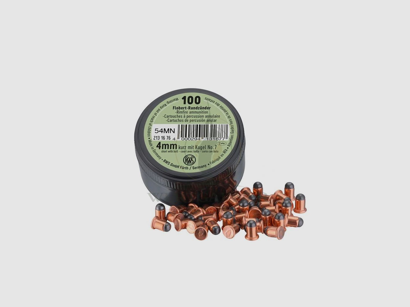 RWS Rimfire 4mm Short with Ball No. 7 100 pcs./Pkg.