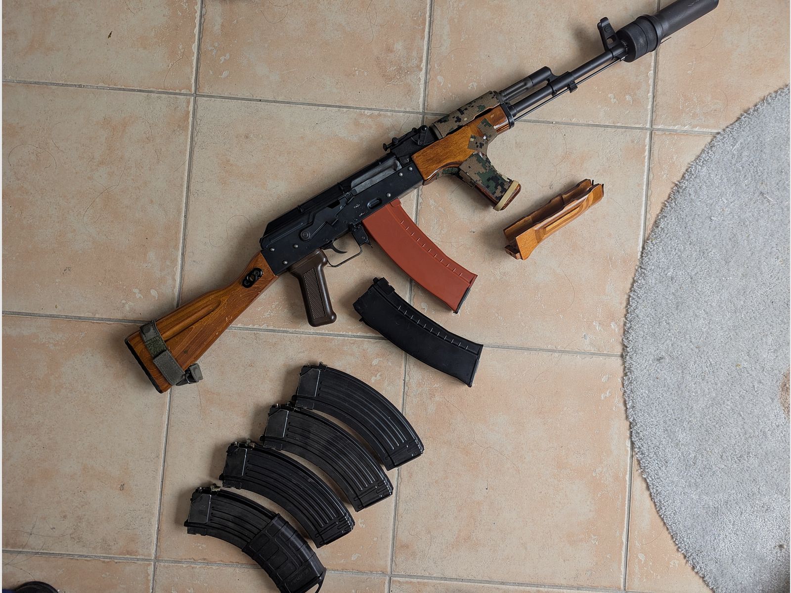 Airsoft Echtholz Stahl AK 74 GBBR