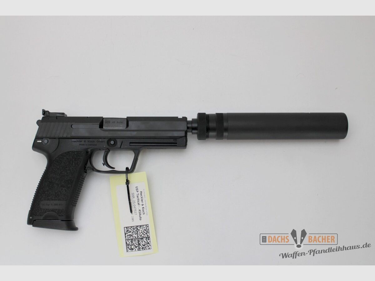 Pistole H&K USP Tactical Kal. .45 ACP mit Schalldämpfer SD USP, Bild 3 von 3
