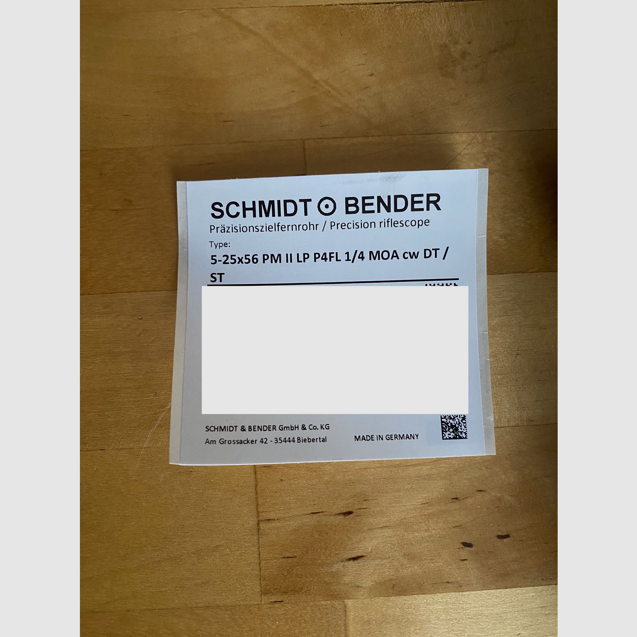 Präzisionszielfernrohr Schmidt & Bender