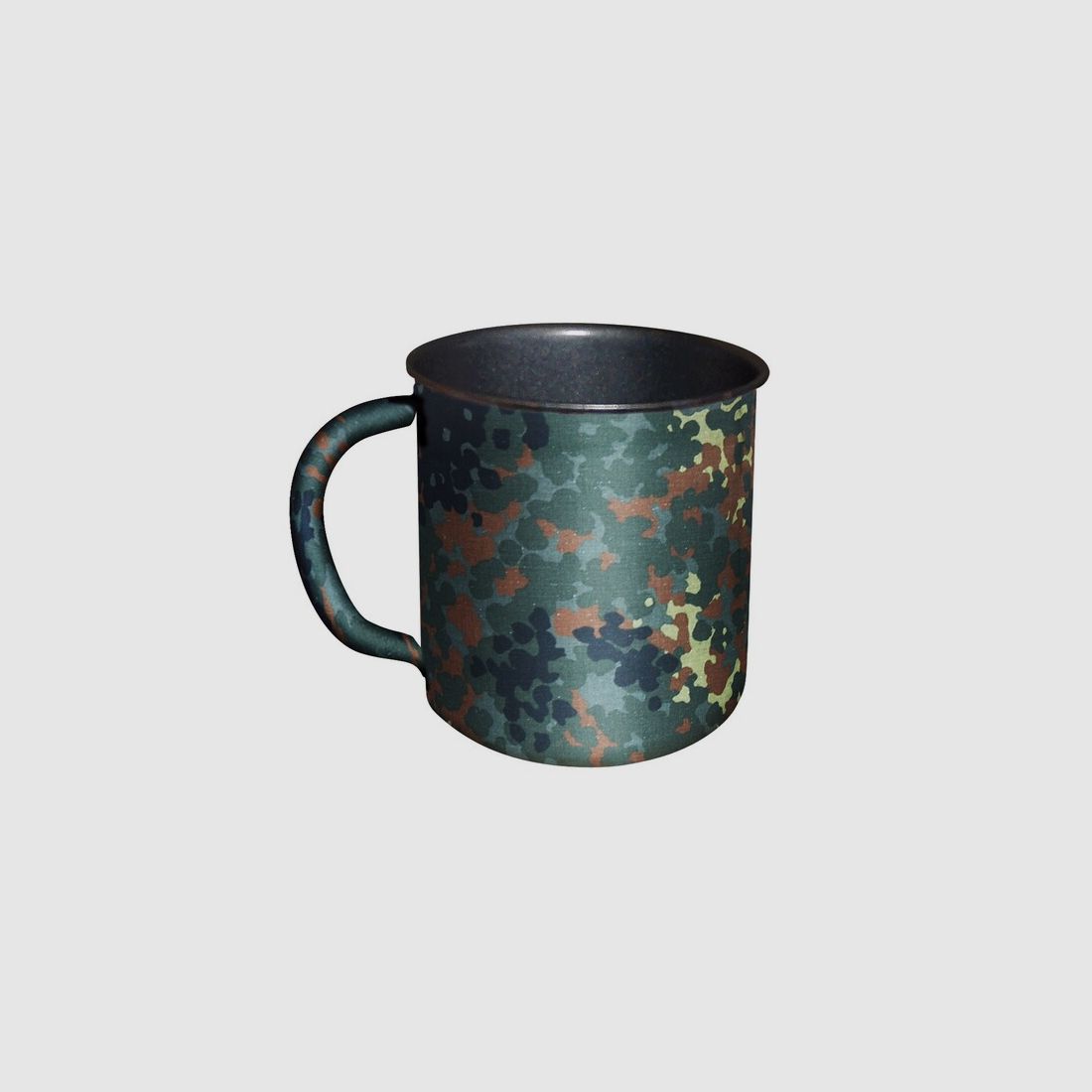 Feldbecher / Feldtasse 300 ml aus Metall mit Teflonbeschichtung - BW Flecktarn