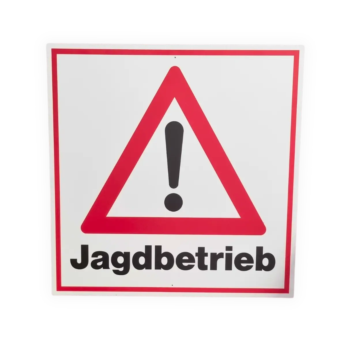 Warning sign hunting operation