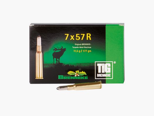 Brenneke 7x57 R 177GR TIG 20 cartridges