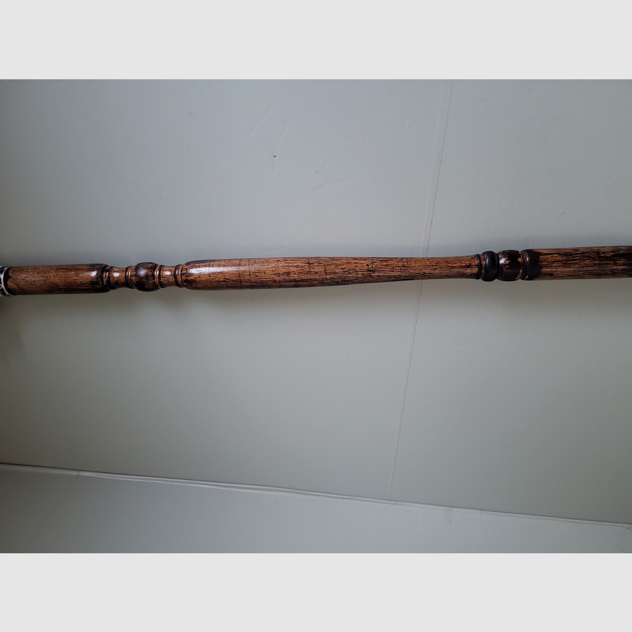 Bâton de marche de chasseur - 900 argent - Schariwari - lapis-lazuli - années 1940