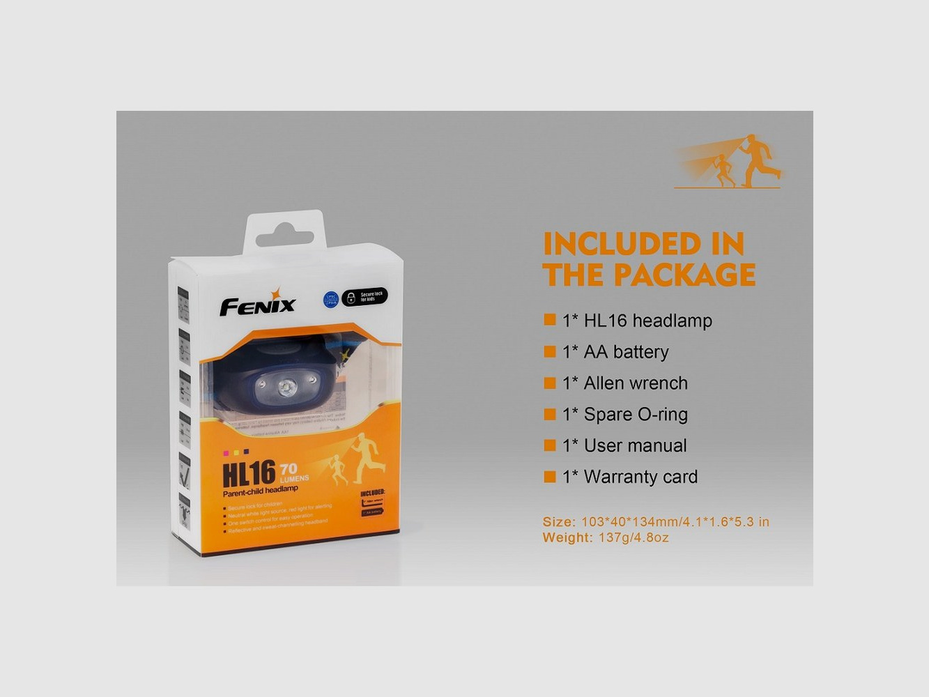 Fenix HL16 LED Stirnlampe Kopflampe