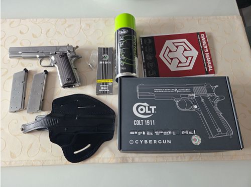 Cybergun / AWC Colt 1911A1 Vollmetall GBB 6mm BB plata