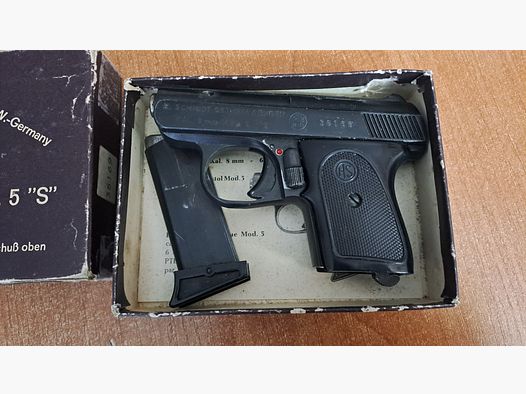 HS Mod.5 S pistolet startowy kal. 8 mm Knall/ PTB 99-69 z 1971 roku!