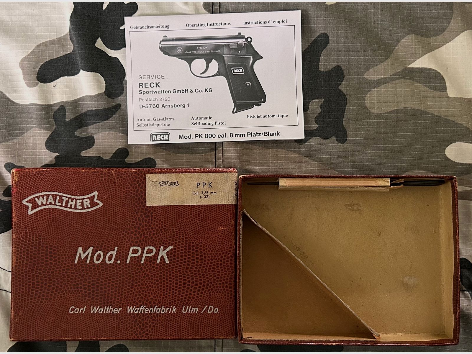Reck PK 800 PTB 196 unweakened cartridge chamber, evil muzzle