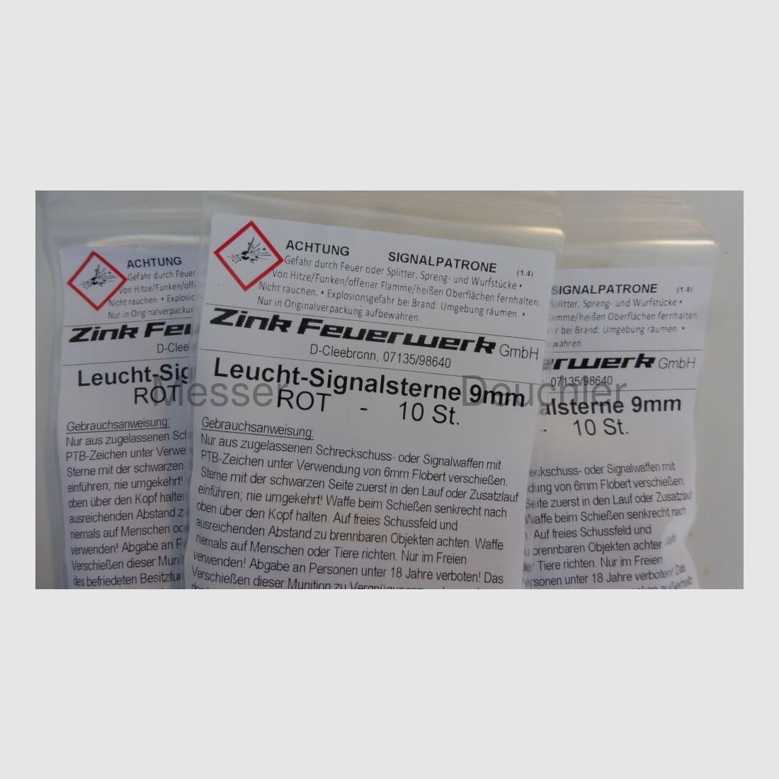 ZINK Leucht-Signalsterne rot