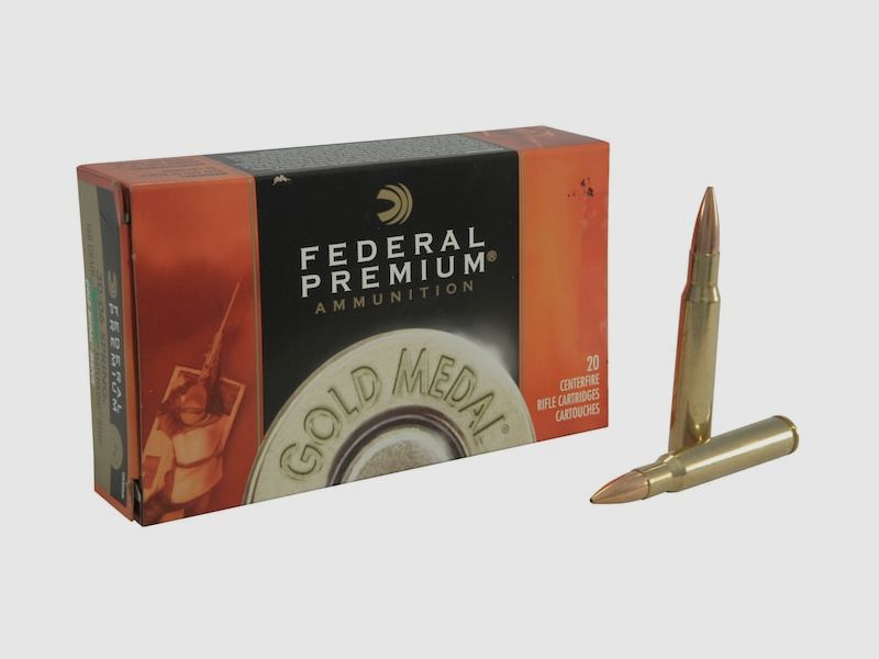 Federal Premium Gold Medal Sierra MatchKing .30-06 Sprg. 168GR BTHP 20 Patronen