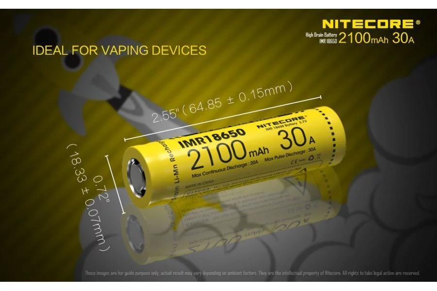 Nitecore IMR 18650-Akku 2100 mAh (LAT/NITECORE IMR18650 2100), Bild 10 von 20