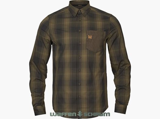 Camicia Härkila Akkan Verde Salice/Marrone Ombra