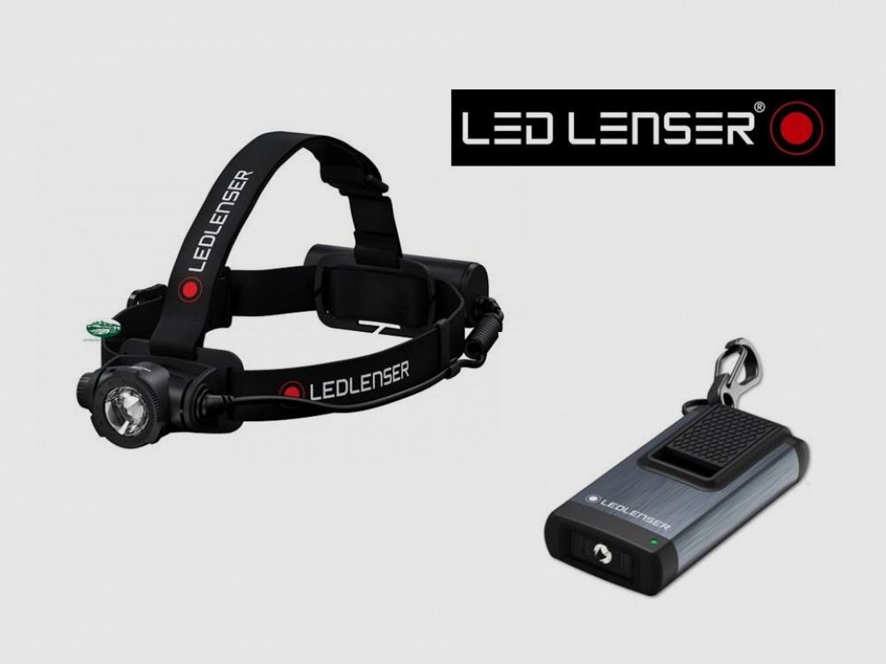 Set de lampe frontale LED LENSER H7R CORE + lampe de poche LED K4R