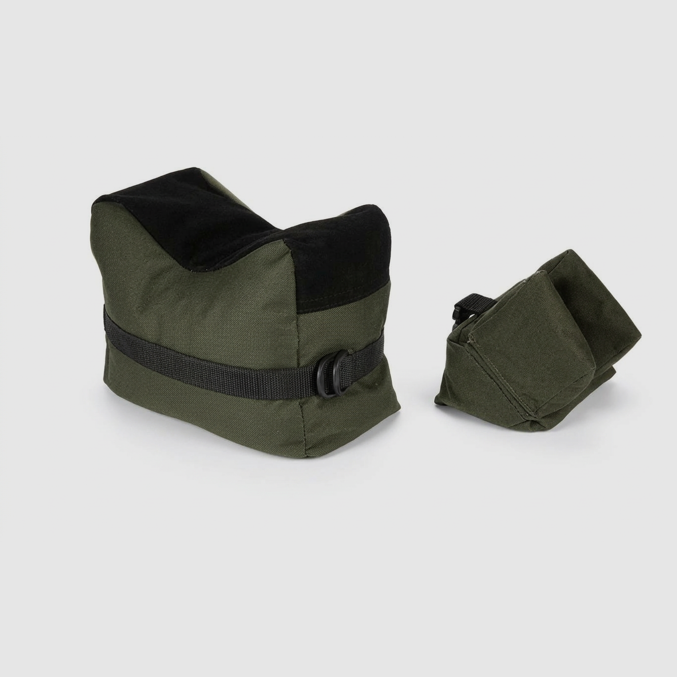 Schießsack SET Gewehr Auflagekissen Einschieß-Sack Vorne & Hinten mit Schnellverschluss-Clip, Bild 2 von 2